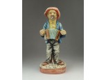 Jelzett Portugál porcelán zenész figura 20cm