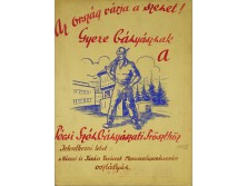 Régi bányászati propaganda plakát 62 x 47 cm