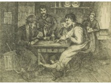Gimessy G. J. jelzéssel : Kártyázók 1933