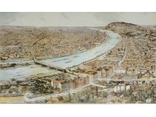 Régi Budapest látképe repro plakát 25 x 40cm