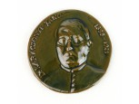 Dr. Karácsonyi János mázas kerámia plakett