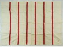 Régi hímzett lenvászon terítő 107 x 145 cm 