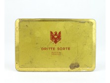 Régi cigarettás Dritte Sorte pléhdoboz