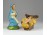 Régi papírmasé Mária és gyermeke figura pár