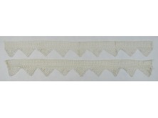Régi csipke polcszegély kézimunka 2 x 110 cm