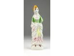 Jelzett japán porcelán nő figura 13 cm