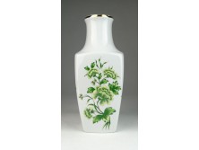 Virágmintás Hollóházi porcelán váza 24 cm