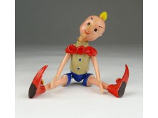 Régi retro Pinokkió műanyag játékfigura 15cm