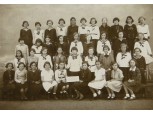 Régi iskolai fotográfia csoportkép 1933