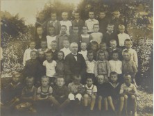 Régi iskolai fotográfia csoportkép 1921