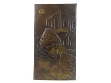 Régi örmény réz falikép 13.5 x 25 cm