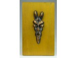 Kelta bronz fali dísz fa táblán 9.5 x 16 cm