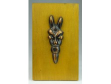 Kelta bronz fali dísz fa táblán 9.5 x 16 cm