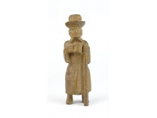 Régi juhász figura pásztor faragás 14.5 cm