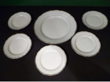 Régi porcelán süteményes készlet 5 szem.