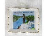 Régi kisméretű porcelán falikép NIAGARA