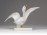 Régi Herendi porcelán liba talapzaton