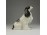 Régi jelzett porcelán spániel kutya 14 cm