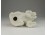 Régi jelzett porcelán spániel kutya 14 cm