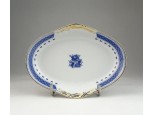 Kék fehér portugál porcelán tálka