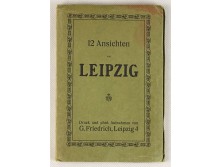 Régi 12 darabos Lipcse képeslap füzet