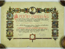 Petőfi Társaság oklevél 1941