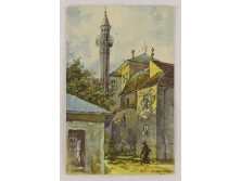 Régi pécsi mecset képeslap IFJ RICHTER
