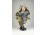 Porcelánfejű kislány baba macival 32.5 cm