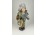 Porcelánfejű kislány baba macival 32.5 cm
