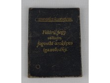 Régi vasúti igazolvány MÁV 1936