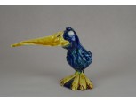 Morvay Zsuzsa művészi kerámia madár 12 cm