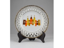 Disneyland áttört porcelán dísztányér 16 cm