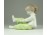 Jelzett Aquincumi porcelán kislány figura
