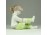 Jelzett Aquincumi porcelán kislány figura