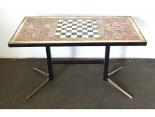 Márvány dohányzóasztal sakkasztal 55 x 110cm