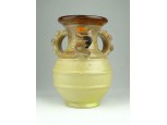 Jelzett art deco kerámia váza 16 cm