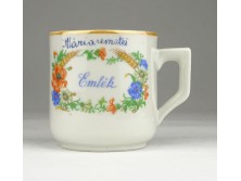 Régi emlék porcelén csésze Máriaremete