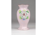 Régi rózsaszín kisméretű porcelán ibolyaváza