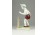 Jelzett Aquincumi porcelán kisfiú figura