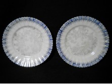 Régi jelzett porcelán süteményes tányér pár