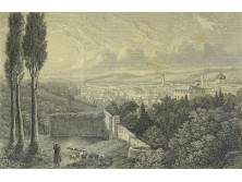 Keretezett antik Firenze látkép