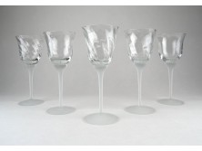 Elegáns talpas pezsgős pohár készlet 5 darab
