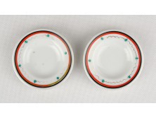 Antik porcelán só borsos kistányér pár 7 cm