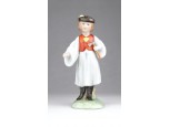 Herendi kalapos legény porcelán szobor
