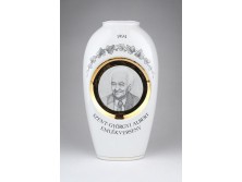 Szent-Györgyi Albert porcelán váza 1994