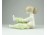 Jelzett Aquincumi porcelán kislány figura