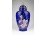 Jelzett kobaltkék porcelán urnaváza 31 cm