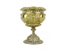Antik sárgaréz egyházi kupa 14.5 cm