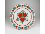 Régi festett porcelán falitányér 24 cm