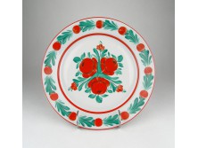 Régi festett porcelán falitányér 24 cm